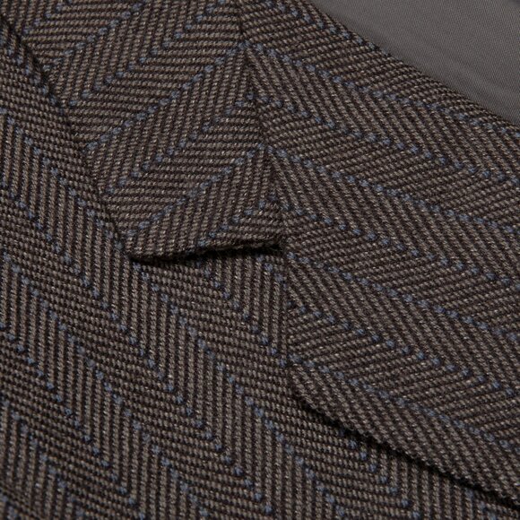 Gruppo GFT (Italy) 60s Virgin Wool Herringbone Weave Ivy League Sport Coat : L - Picture 4 of 14